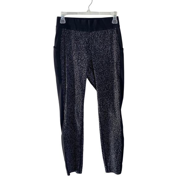 Lululemon Wunder Train High-Rise Tights Womens 8 Black Dotted Stretch Running - Picture 1 of 8